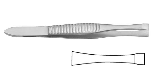 LITTAUER Пінцет для депіляції; прямий; із зубчиками; 8,5см; ширина бранш 3,4+/-0,2. Tontarra Medizintechnik GmbH